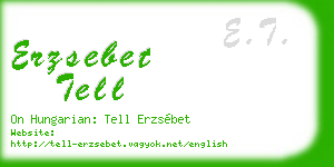 erzsebet tell business card